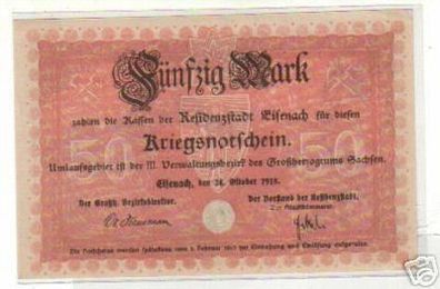 50 Mark Banknote Notgeld Residenzstadt Eisenach 1918