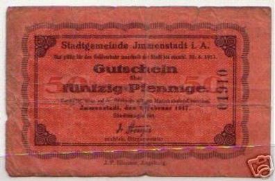 50 Pfennig Banknote Gemeinde Immenstadt im Allgäu 1917