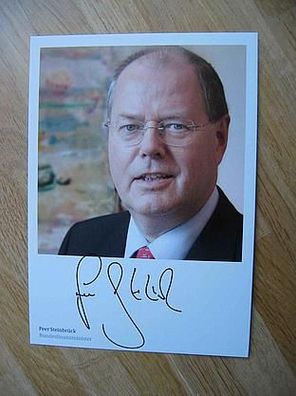 Bundesfinanzminister Peer Steinbrück - Autogramm!