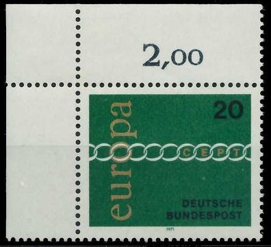 BRD BUND 1971 Nr 675 postfrisch ECKE-OLI X7F9BDE