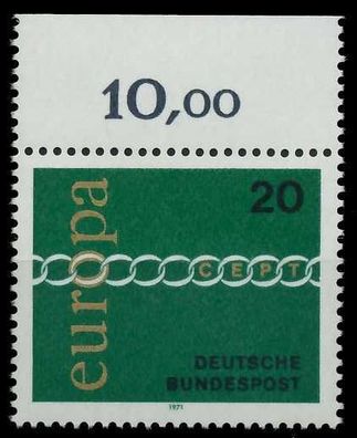 BRD BUND 1971 Nr 675 postfrisch ORA X7F9BF6