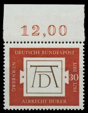 BRD 1971 Nr 677 postfrisch ORA X7F9C16