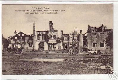 08896 Ak Domnau in Ostpreussen im Weltkrieg zerstört