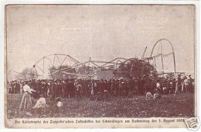 09641 Ak Zeppelin Katastrophe bei Echterdingen 1908