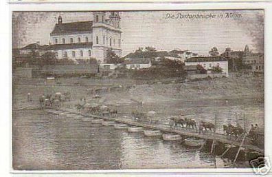 10703 Feldpost Ak Pontonbrücke in Wilna 1918