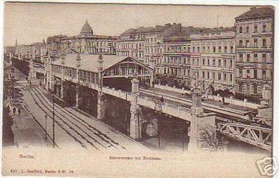 10745 Ak Berlin Bülowstrasse mit Hochbahn um 1900