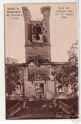 10762 Feldpost aK Kirche in Hochwalsch Lothr. 1917
