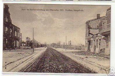 10768 Feldpost Ak Prostken Ostpreußen Hauptstraße 1915