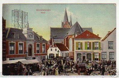 10795 Ak Wageningen Niederlande Markt um 1910