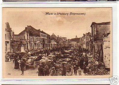 10936 Ak Markt in Ortelsburg Ostpreussen um 1915