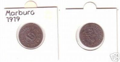 15 Pfennig Münze Notgeld Stadt Marburg 1919