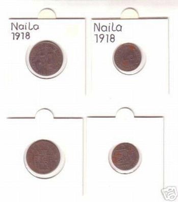 5 & 50 Pfennig Münze Notgeld Stadt Naila 1918
