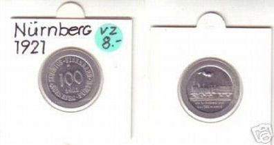 1 Mark Münze Notgeld Eisenbahn Nürnberg Fürth 1921
