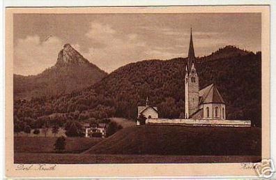 10682 Ak Dorf Kreuth Kirche um 1920
