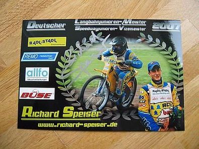 Speedway Star Richard Speiser - handsigniertes Autogramm!!!