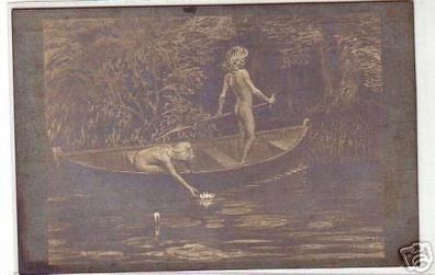 05304 Erotik Ak "Wasserrosen" von Findus um 1920