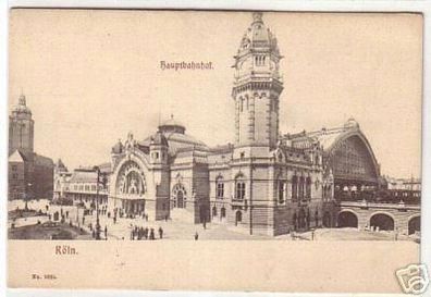 05368 Ak Köln am Rhein Hauptbahnhof um 1900