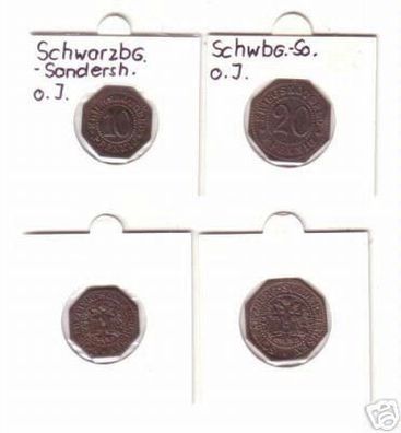 10 & 20 Pf. Münzen Notgeld Schwarzburg Sondershausen