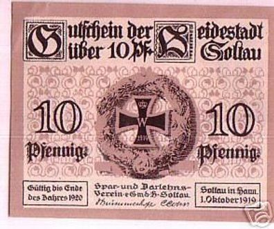 10 Pf. Banknote Notgeld Heidestadt Soltau 1919