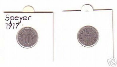 10 Pfennig Münze Notgeld Kreishauptstadt Speyer 1917