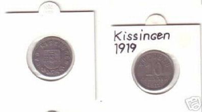 10 Pfennig Münze Notgeld Stadt Bad Kissingen 1919