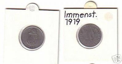 10 Pfennig Münze Notgeld Stadt Immenstadt 1919
