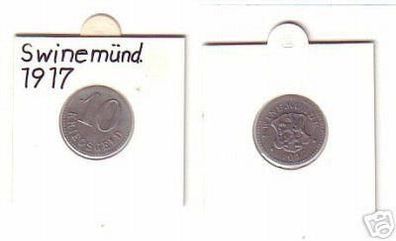 10 Pfennig Münze Notgeld Stadt Swinemüne 1917