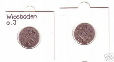 10 Pfennig Münze Notgeld Stadt Wiesbaden um 1918