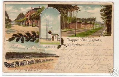 10107 Ak Lithographie Truppenübungsplatz Zeithain 1903