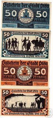 12 Banknoten Notgeld Stadt Plön 1921