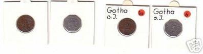 2 & 5 Pfennig Münzen Notgeld Stadt Gotha um 1920