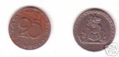 25 Pfennig Münze Notgeld Stadt Aachen 1920
