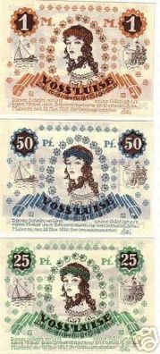 3 Banknoten Notgeld Gemeinde Malente Gremsmühlen 1920