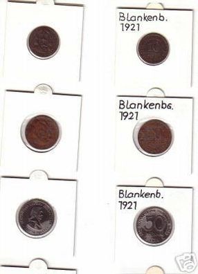 3 x Münzen Notgeld Bad Blankenburg Thüringer Wald 1921