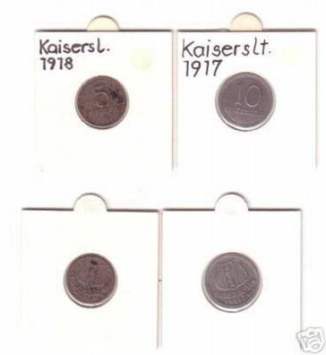 5 & 10 Pfennig Münzen Notgeld Stadt Kaiserslautern 1917