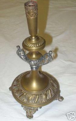 alter Leuchter / Kerzenhalter reich verziert um 1920