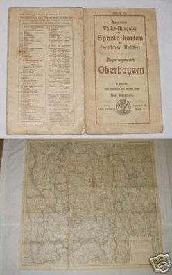 Ravenstein´s Spezial-Karte Nr. 50 Oberbayern um 1920