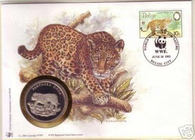 schöner Numisbrief WWF Jaguar Panthera Onca 1992