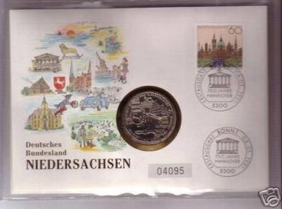 schöner Numisbrief Bundesland Niedersachsen 1991