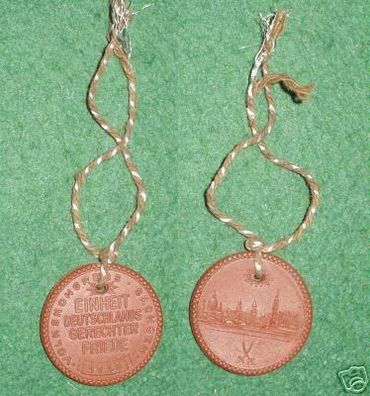 Porzellan Medaille Volkskongress Sachsen 1948