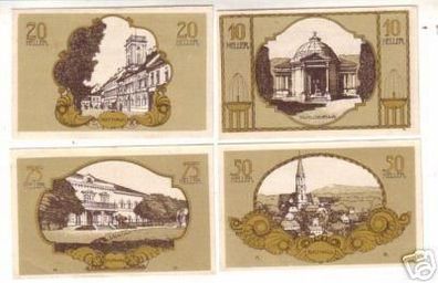 4 Banknoten Notgeld des Kurort Bad Hall O.Ö. 1920