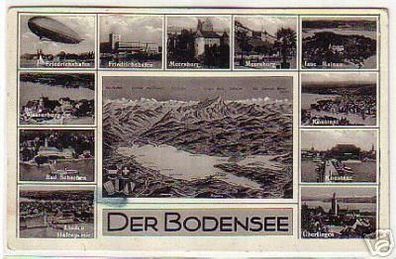 00024 Mehrbild Ak der Bodensee mit Zeppelin usw. um 1930