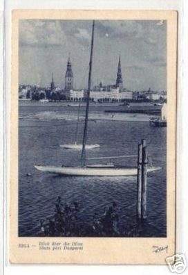 00168 Ak Riga Blick über die Düna um 1940