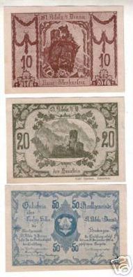 3 Banknoten Notgeld Marktgemeinde St.Nikola a.d.Donau