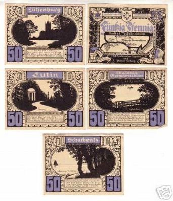 5 Banknoten Notgeld Holsteinische Schweiz um 1921
