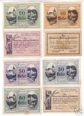 8 Banknoten Notgeld Gemeinde Attnang Puchheim 1920
