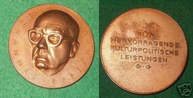 DDR Kulturbund Johannes R. Becher Medaille in Bronze