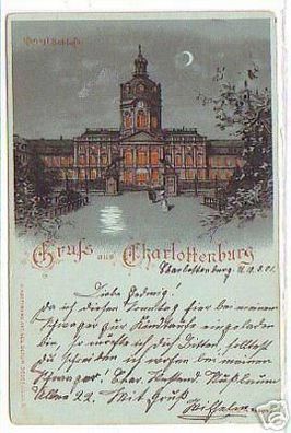 08688 Mondscheinkarte Gruß aus Charlottenburg 1901