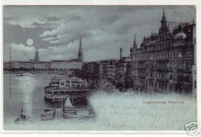 08786 Mondscheinkarte Hamburg Jungfernstieg 1898