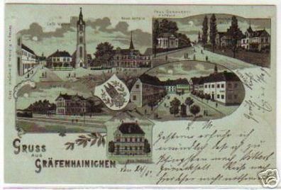 08821 Mondscheinkarte Gruß aus Gräfenhainichen 1901